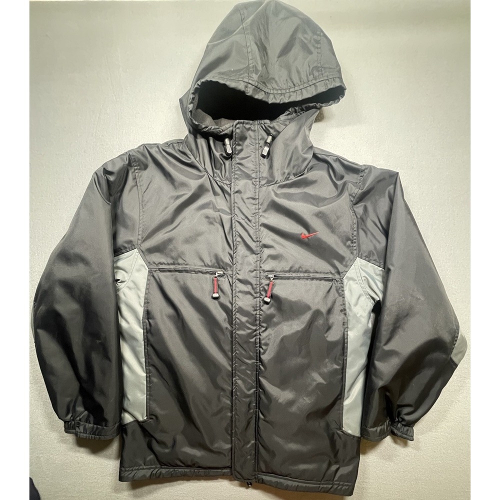 Vintage Nike Reversible Jacket Mens S Black Fleece Windbreaker Full Zip 000 Vtg